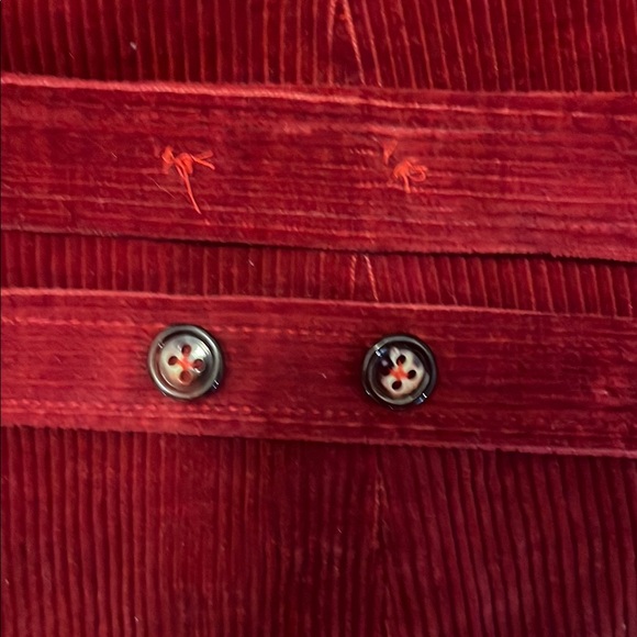 Lanz of Salzberg Juniors Vintage Berry Red Corduroy Jumper Mini Dress-sz 7/8 - Picture 5 of 9